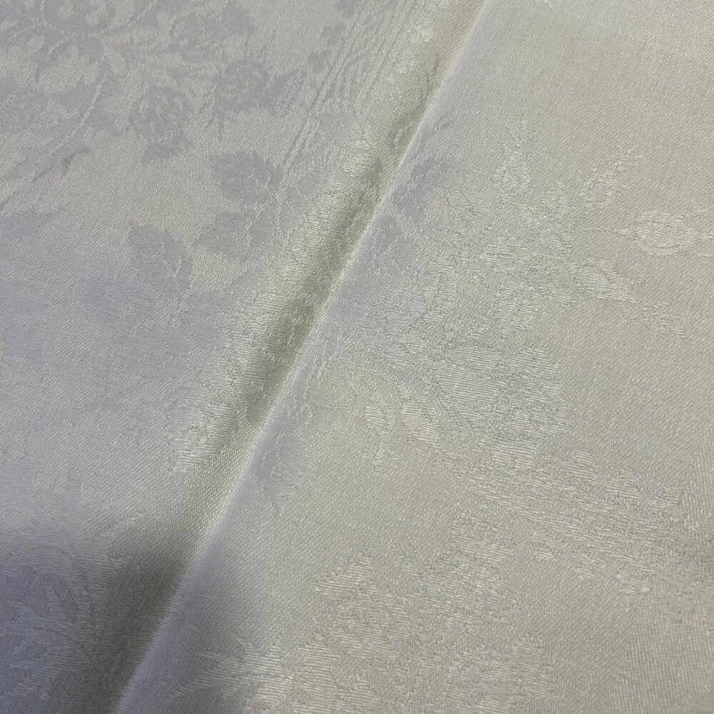 Vintage White Irish Linen Damask Dinner Napkins Rose Shamrock Thistle Set 4 - Picture 9 of 10